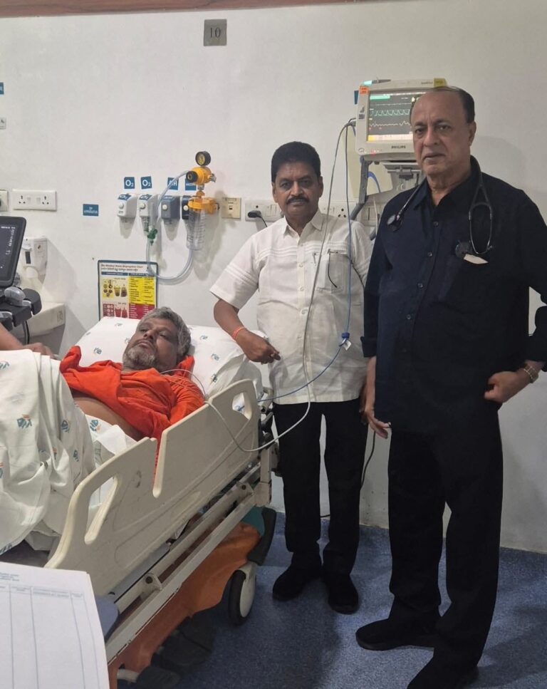 ಶ್ರೀ ಪ್ರಸನ್ನಾನಂದ ಪುರಿ ಮಹಾಸ್ವಾಮೀಜಿ ಅವರಿಗೆ ಅನಾರೋಗ್ಯ: ಹೈದರಾಬಾದ್‌ನ ಅಪೋಲೋ ಆಸ್ಪತ್ರೆಗೆ ದಾಖಲು