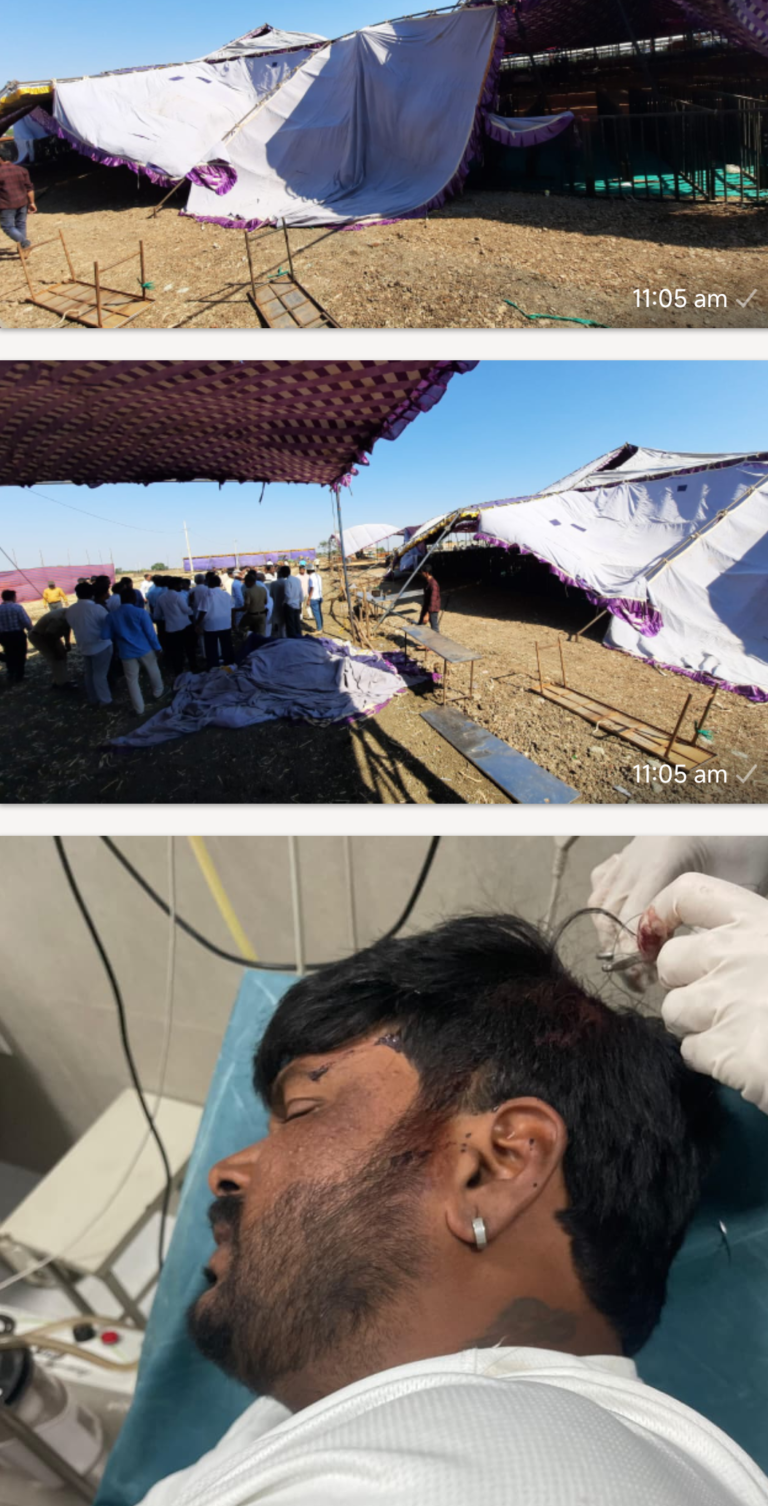 ಹಾವೇರಿ ನಗರದಲ್ಲಿ ಸರ್ಕಾರದ ಸಾಧನಾ ಸಮಾವೇಶದಲ್ಲಿ ಪೆಂಡಾಲ್ ಕಳಚಿ ಬಿದ್ದು ಹಲವರಿಗೆ ಗಾಯ….