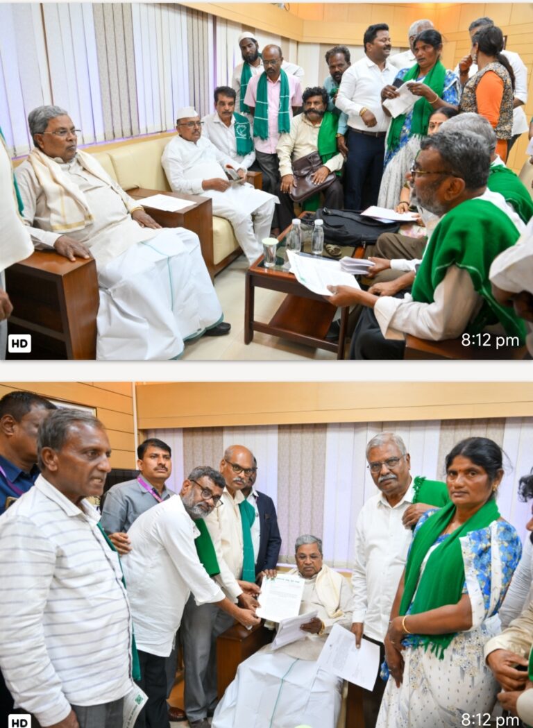 ಹನೂರು ಕುಡಿಯುವ ನೀರು ಸಮಸ್ಯೆ: ಬೆಂಗಳೂರಿನಲ್ಲಿ ಸಿಎಂ ಸಿದ್ದರಾಮಯ್ಯ ಅವರಿಗೆ ರೈತ ಸಂಘದಿಂದ ಮನವಿ