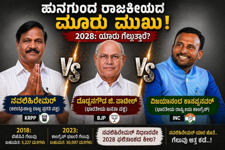 ನವಲಿ ಹಿರೇಮಠ್ ಬಿಜೆಪಿ ಸೇರ್ಪಡೆ ಸುಳಿವು?: ಹುನಗುಂದ ರಾಜಕೀಯದಲ್ಲಿ 2028ಕ್ಕೆ ಹೊಸ ರಾಜಕೀಯ ಲೆಕ್ಕಾಚಾರ