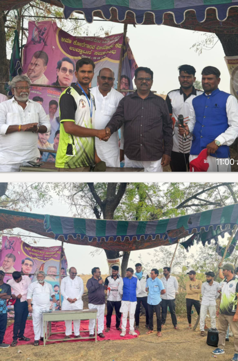 ದಂಡೋತ್ತಿ ಕ್ರಿಕೆಟ್ ಪಂದ್ಯಾವಳಿ: ಆರ್. ರುದ್ರಯ್ಯ ಅವರಿಂದ ಕ್ರೀಡಾಪಟುಗಳಿಗೆ ಉತ್ತೇಜನ