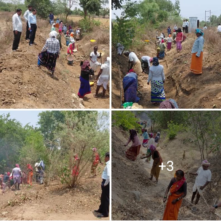 ನರೇಗಾ ಕಾಮಗಾರಿ ಸ್ಥಳಕ್ಕೆ ಜಿಲ್ಲಾ ಪಂಚಾಯತ ಯೋಜನಾ ನಿರ್ದೇಶಕರ ದಿಢೀರ್ ಭೇಟಿ.ನೀಡಿದ ಗುರಿಗೆ ಅನುಸಾರ ಕಾರ್ಮಿಕರಿಗೆ ಕೆಲಸ ಕೊಡಿಯೋಜನಾ ನಿರ್ದೇಶಕ: ಶ್ರೀ ಸಿಬಿ ದೇವರಮನಿ.
