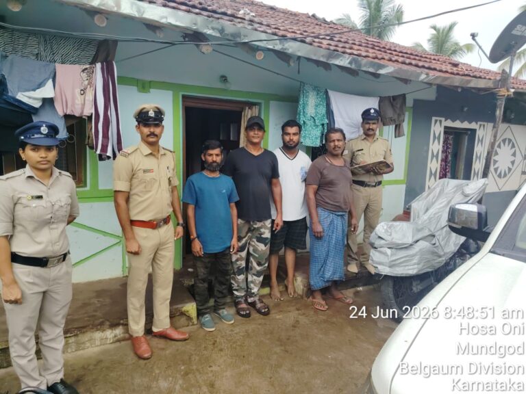 ಮುಂಡಗೋಡ ಪೊರ್ಲಿಕ್ ಠಾಣೆಯಿಂದ ರೌಡಿ ಆಸಾಮಿಗಳ ಮನೆ ಶೋಧನೆ