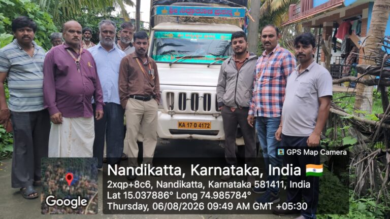 ನಂದಿ ಕಟ್ಟಾ ಗ್ರಾಮದಲ್ಲಿ ಅಕ್ರಮವಾಗಿ ಸಂಗ್ರಹಿಸುತ್ತಿದ್ದ ಮೂರು ಕ್ವಿಂಟಲ್ 26 ಕೆಜಿ ಪಡಿತರ ಅಕ್ಕಿ ವಶ