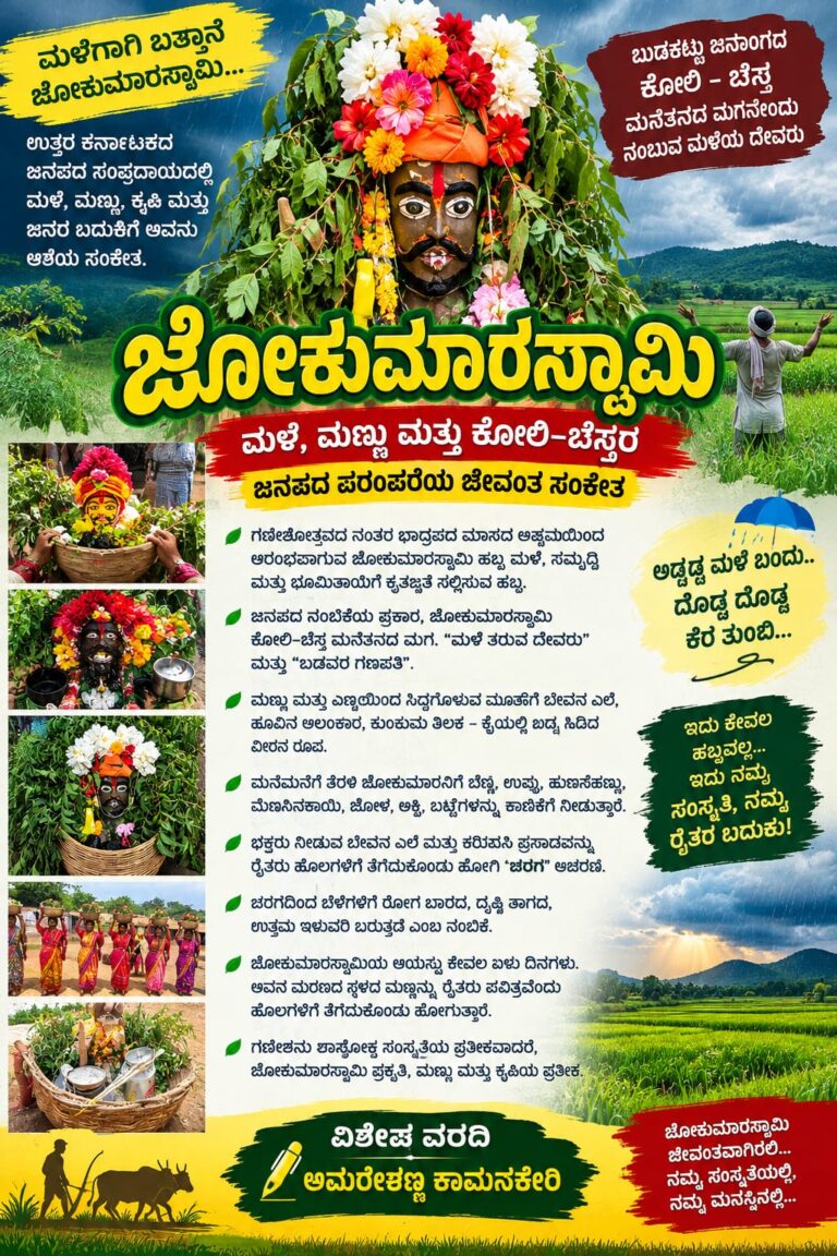 ಜೋಕುಮಾರಸ್ವಾಮಿ: ಮಳೆ, ಮಣ್ಣು ಮತ್ತು ಕೋಲಿ–ಬೆಸ್ತರ ಜನಪದ ಪರಂಪರೆಯ ಜೀವಂತ ಸಂಕೇತ